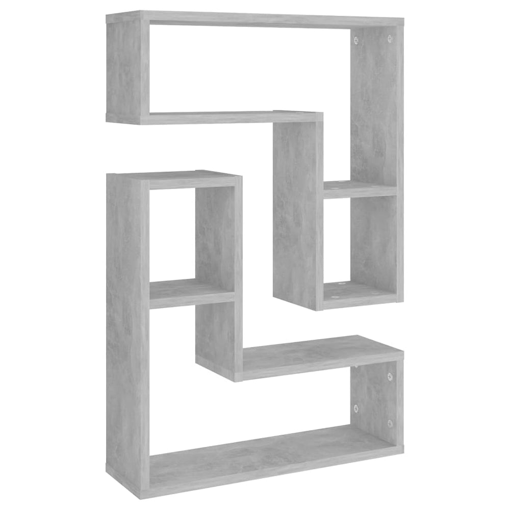 vidaXL Wall Shelves 2 pcs Concrete Grey 50x15x50 cm Engineered Wood