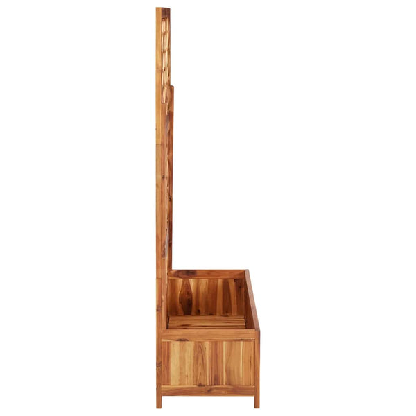 vidaXL Raised Garden Bed with Trellis 85x38x150 cm Solid Acacia Wood