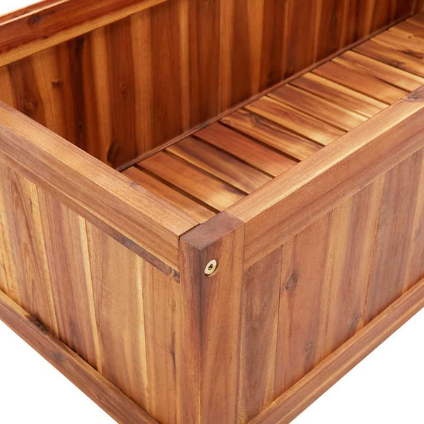 vidaXL Raised Garden Bed with Trellis 85x38x150 cm Solid Acacia Wood