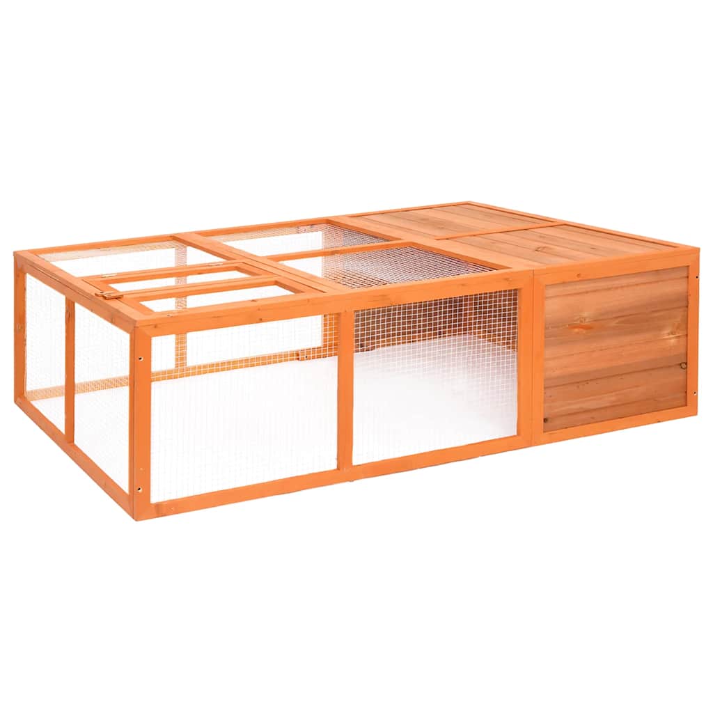vidaXL Outdoor Pet Cage 150x100x50 cm Solid Fir Wood