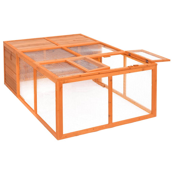 vidaXL Outdoor Pet Cage 150x100x50 cm Solid Fir Wood