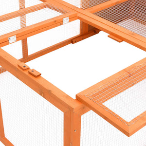 vidaXL Outdoor Pet Cage 150x100x50 cm Solid Fir Wood