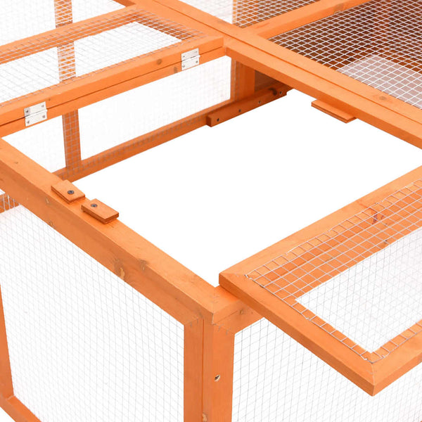 vidaXL Outdoor Pet Cage 150x100x50 cm Solid Fir Wood