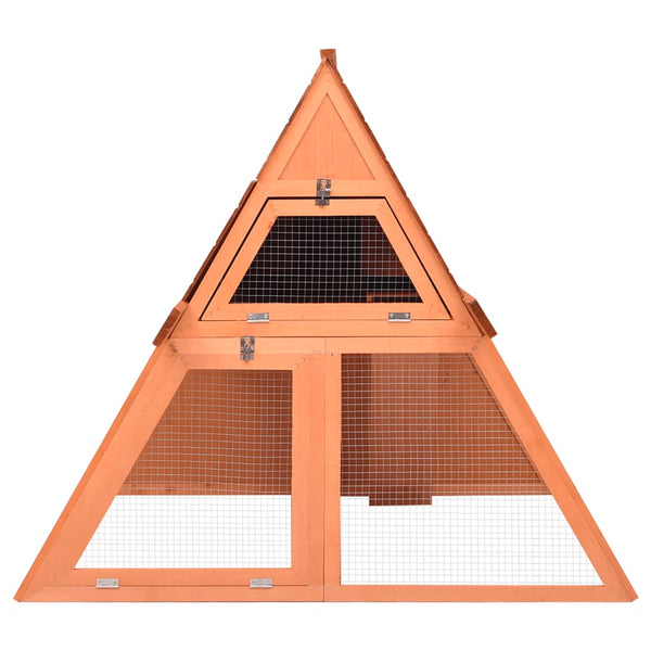 vidaXL Rabbit Hutch 152x127x109.5 cm Solid Fir Wood