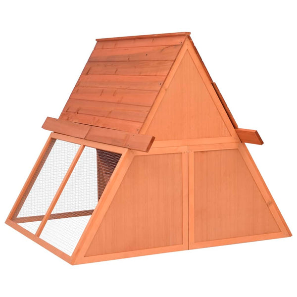vidaXL Rabbit Hutch 152x127x109.5 cm Solid Fir Wood
