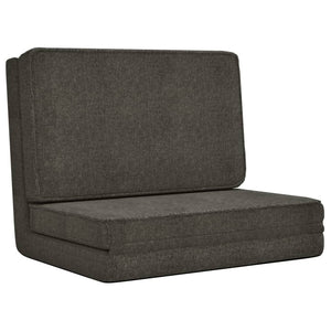 vidaXL Floor Chair Foldable Dark Grey Fabric