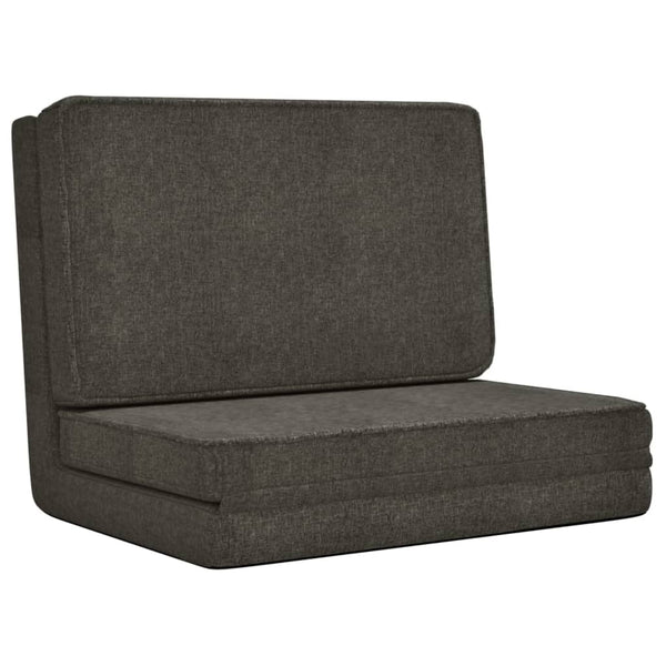 vidaXL Floor Chair Foldable Dark Grey Fabric
