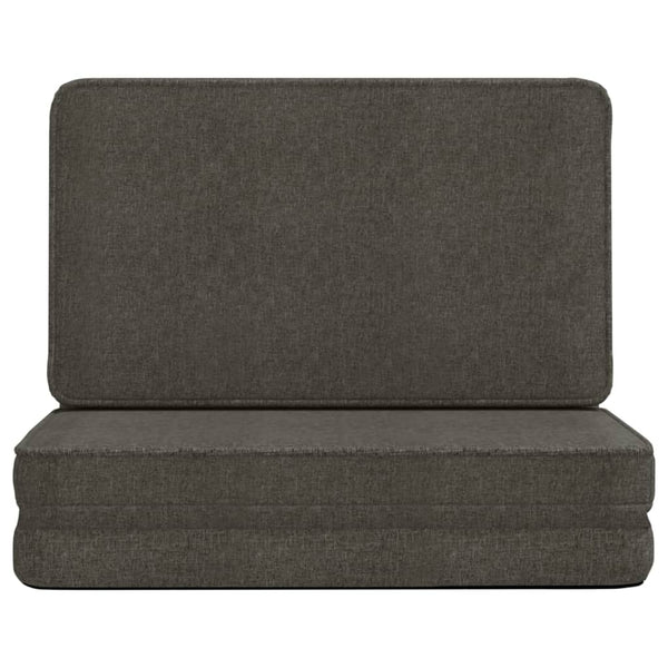 vidaXL Floor Chair Foldable Dark Grey Fabric
