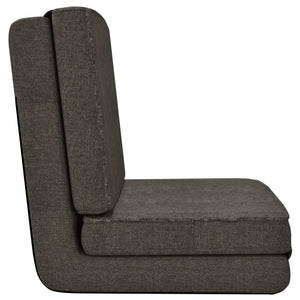 vidaXL Floor Chair Foldable Dark Grey Fabric