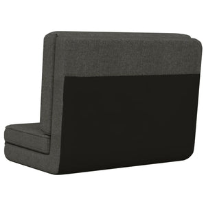 vidaXL Floor Chair Foldable Dark Grey Fabric