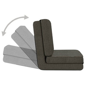 vidaXL Floor Chair Foldable Dark Grey Fabric