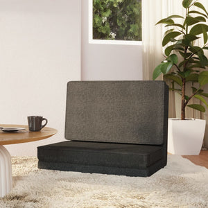 vidaXL Floor Chair Foldable Dark Grey Fabric