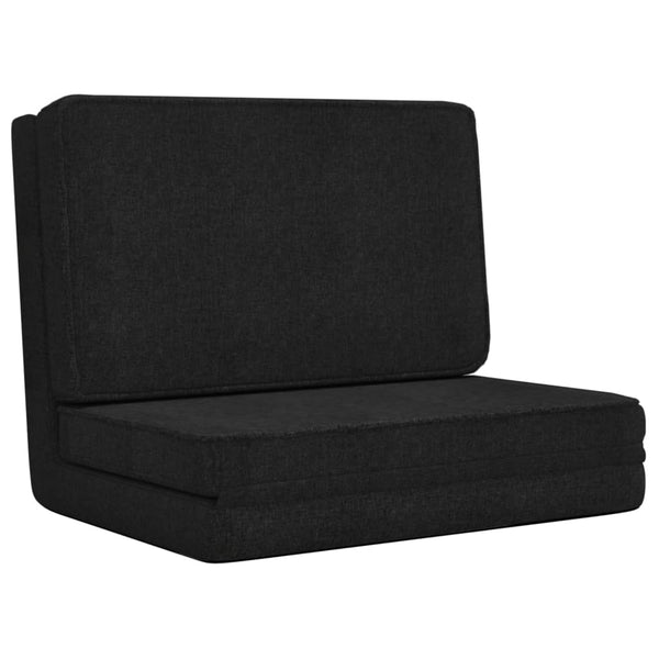 vidaXL Floor Chair Foldable Black Fabric