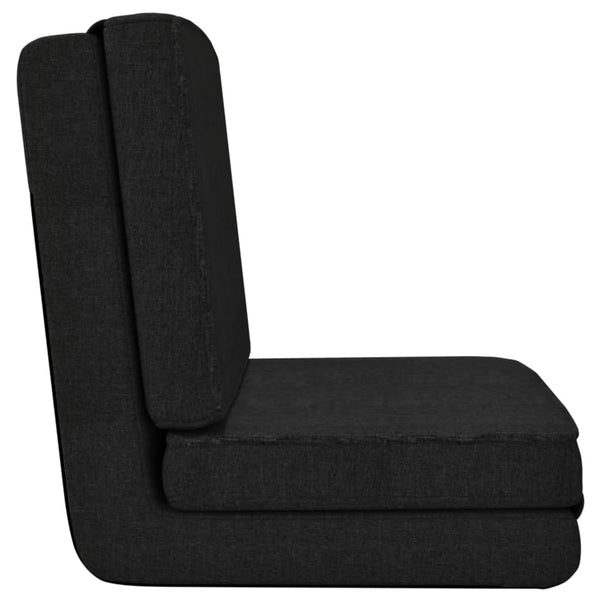 vidaXL Floor Chair Foldable Black Fabric