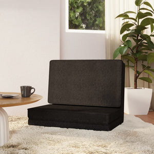 vidaXL Floor Chair Foldable Black Fabric