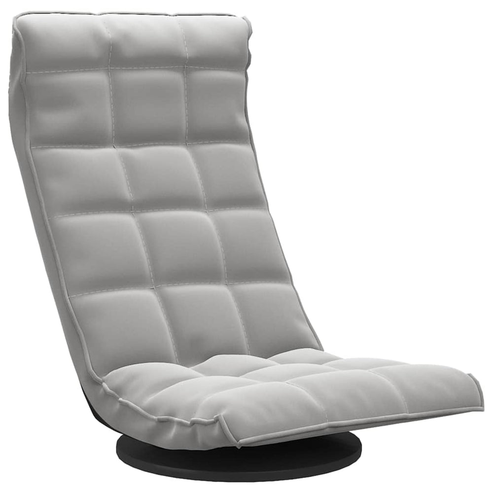 vidaXL Swivel Floor Chair Light Grey Velvet