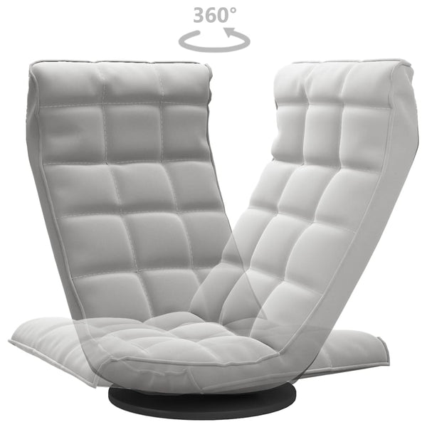 vidaXL Swivel Floor Chair Light Grey Velvet
