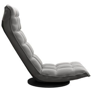 vidaXL Swivel Floor Chair Dark Grey Velvet