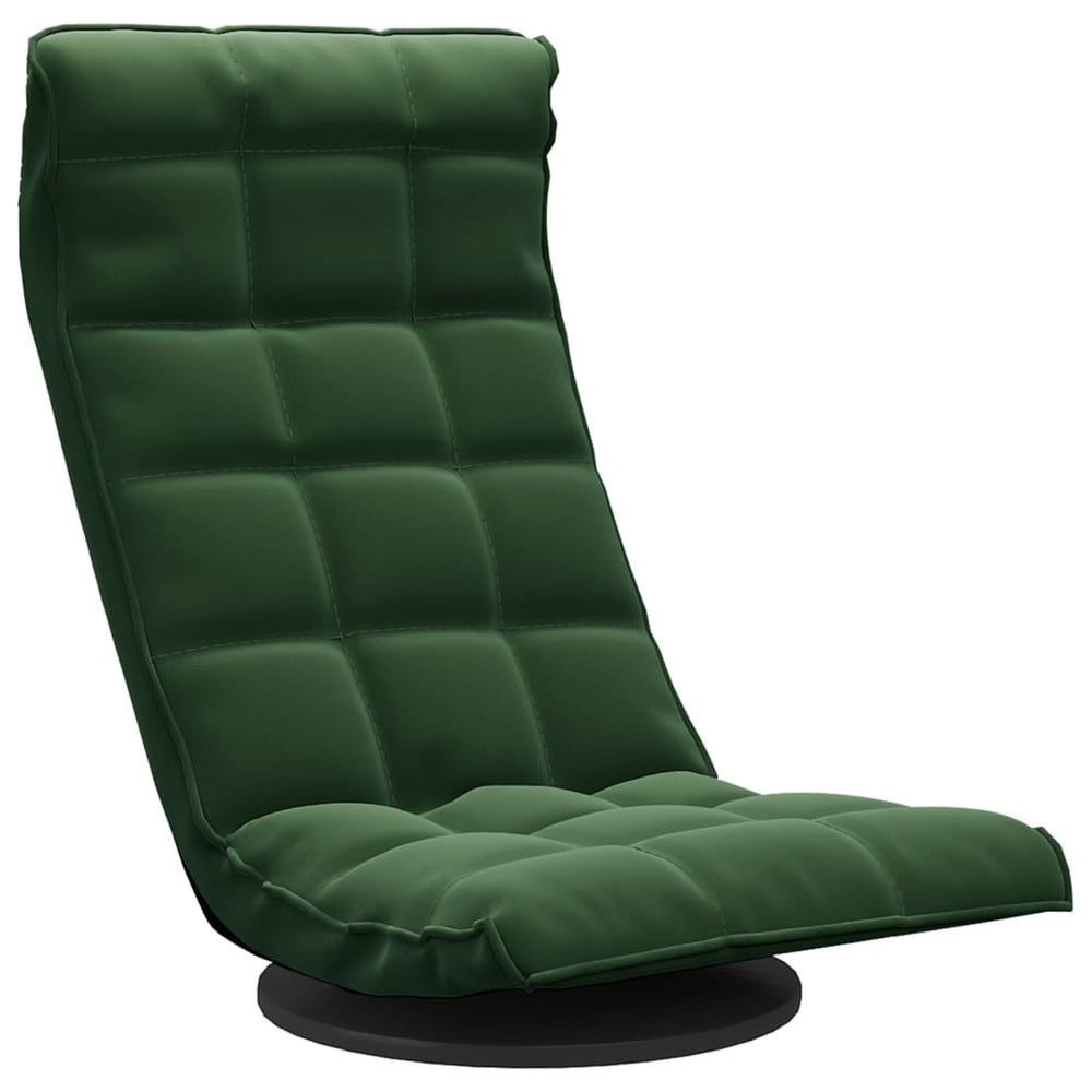 vidaXL Floor Chair Swivel Dark Green Velvet