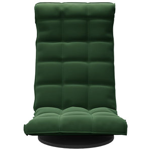 vidaXL Floor Chair Swivel Dark Green Velvet