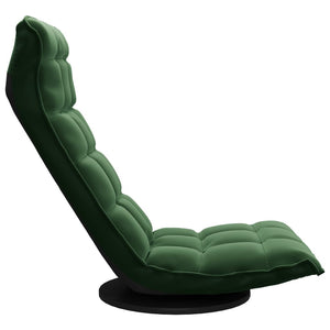 vidaXL Floor Chair Swivel Dark Green Velvet