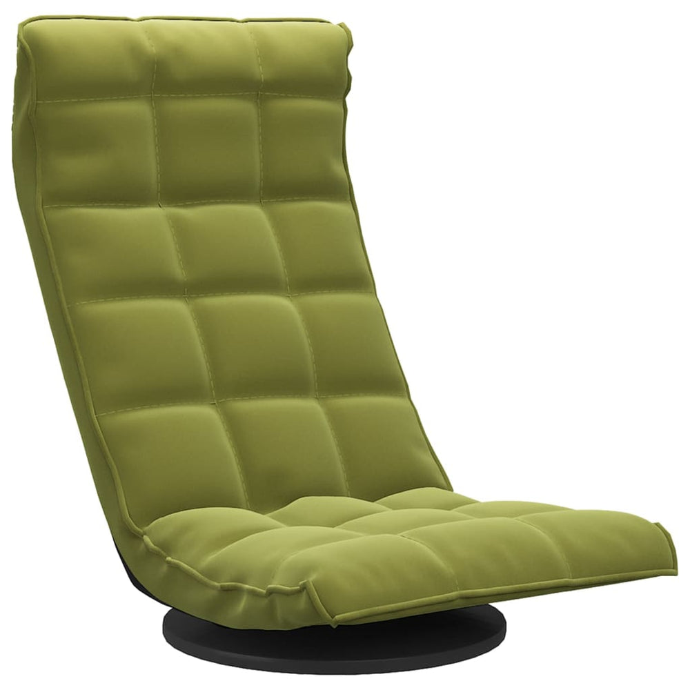 vidaXL Swivel Floor Chair Light Green Velvet