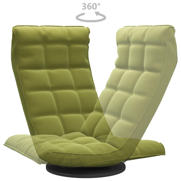 vidaXL Swivel Floor Chair Light Green Velvet