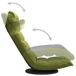 vidaXL Swivel Floor Chair Light Green Velvet