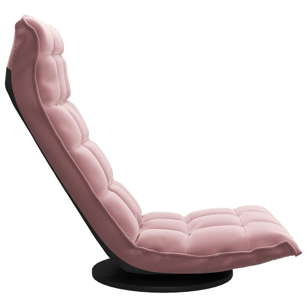 vidaXL Floor Chair Swivel Pink Velvet