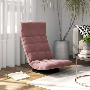 vidaXL Floor Chair Swivel Pink Velvet