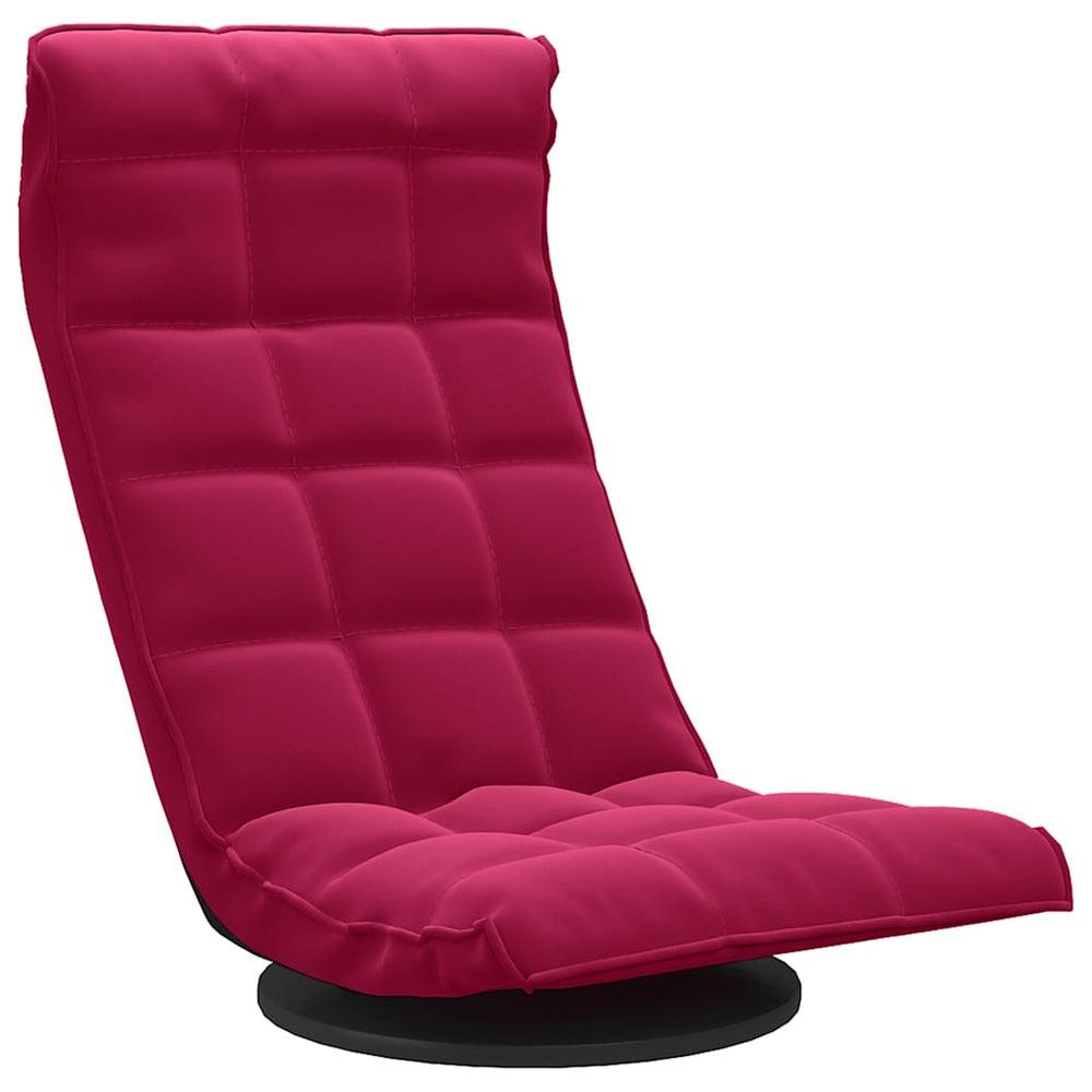 vidaXL Swivel Floor Chair Wine Red Velvet