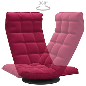 vidaXL Swivel Floor Chair Wine Red Velvet