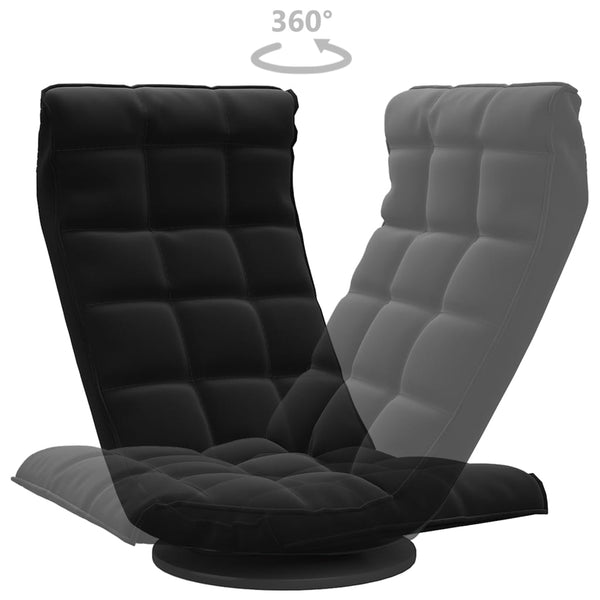 vidaXL Floor Chair Swivel Black Velvet