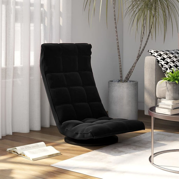 vidaXL Floor Chair Swivel Black Velvet