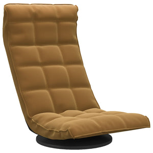 vidaXL Swivel Floor Chair Brown Velvet