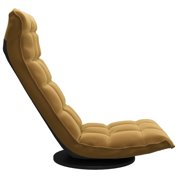 vidaXL Swivel Floor Chair Brown Velvet