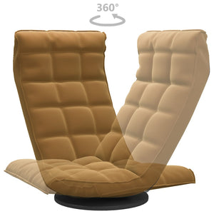vidaXL Swivel Floor Chair Brown Velvet