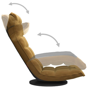vidaXL Swivel Floor Chair Brown Velvet