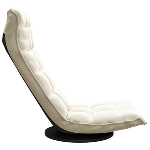 vidaXL Floor Chair Swivel Cream Velvet