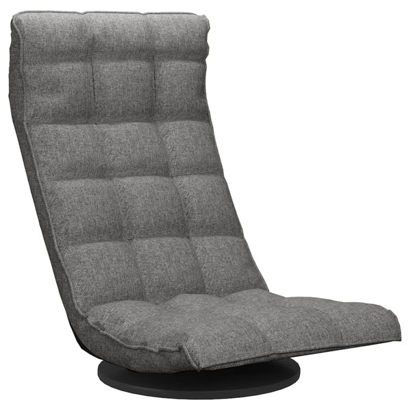 vidaXL Swivel Floor Chair Light Grey Fabric
