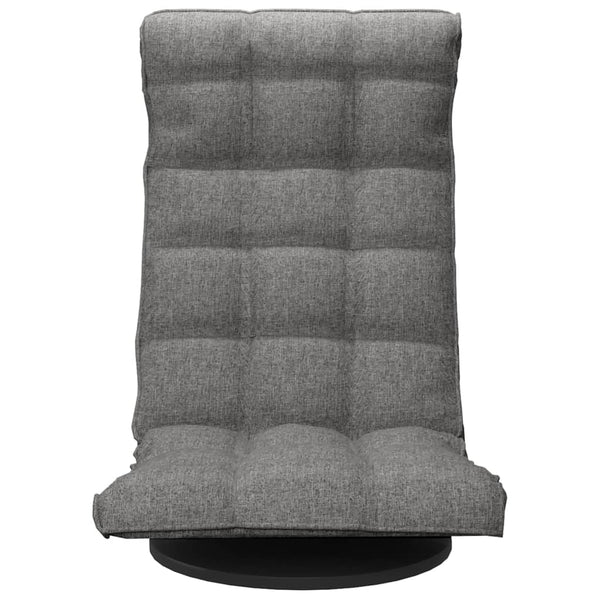 vidaXL Swivel Floor Chair Light Grey Fabric