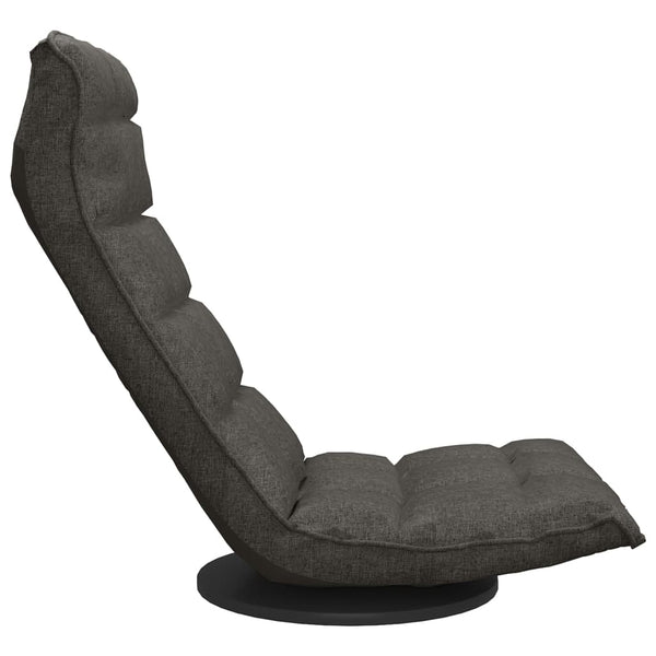 vidaXL Swivel Floor Chair Dark Grey Fabric