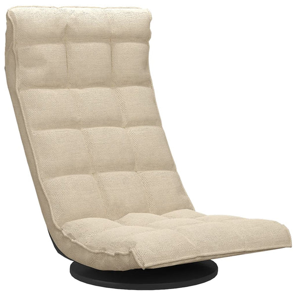 vidaXL Swivel Floor Chair Cream Fabric