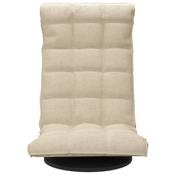 vidaXL Swivel Floor Chair Cream Fabric