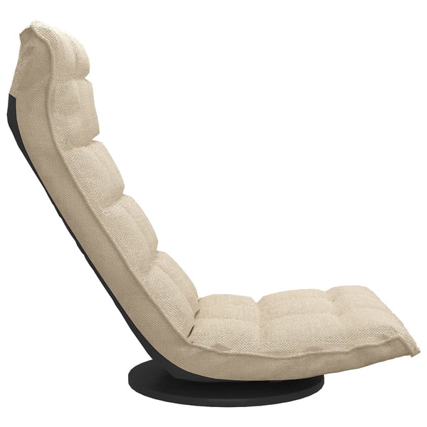 vidaXL Swivel Floor Chair Cream Fabric
