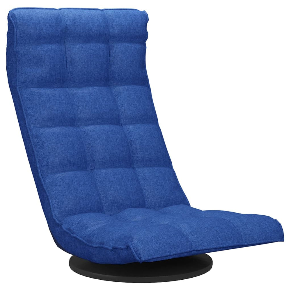 vidaXL Swivel Floor Chair Blue Fabric