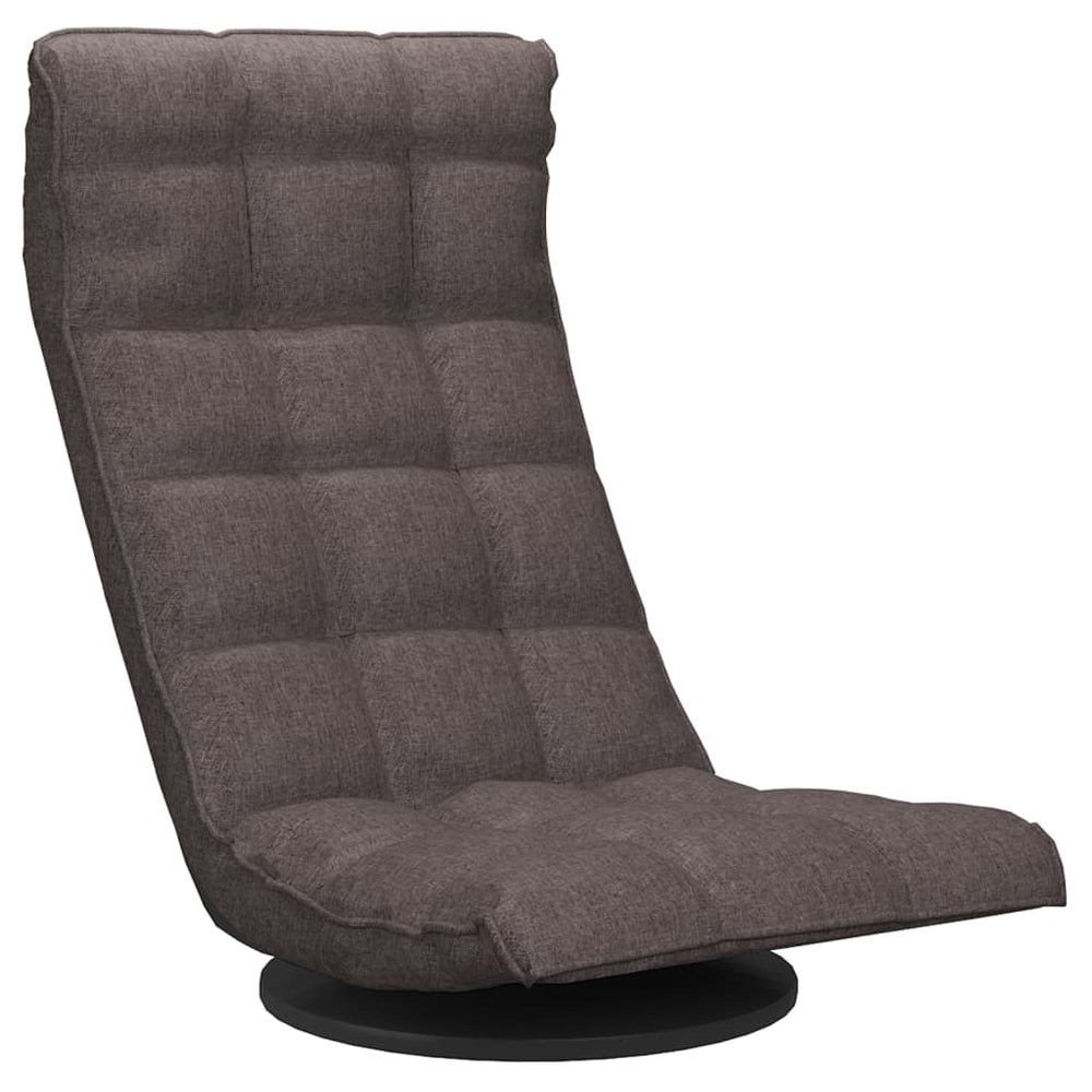 vidaXL Swivel Floor Chair Taupe Fabric