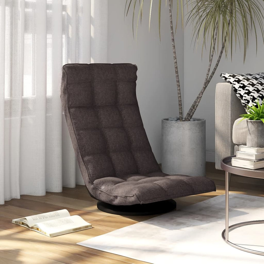 vidaXL Swivel Floor Chair Taupe Fabric