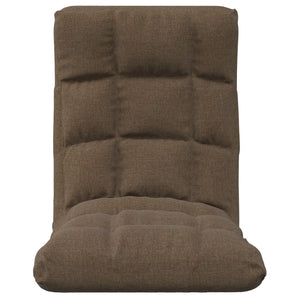 vidaXL Floor Chair Foldable Brown Fabric