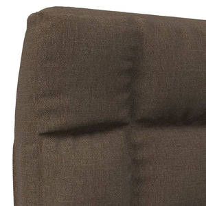 vidaXL Floor Chair Foldable Brown Fabric